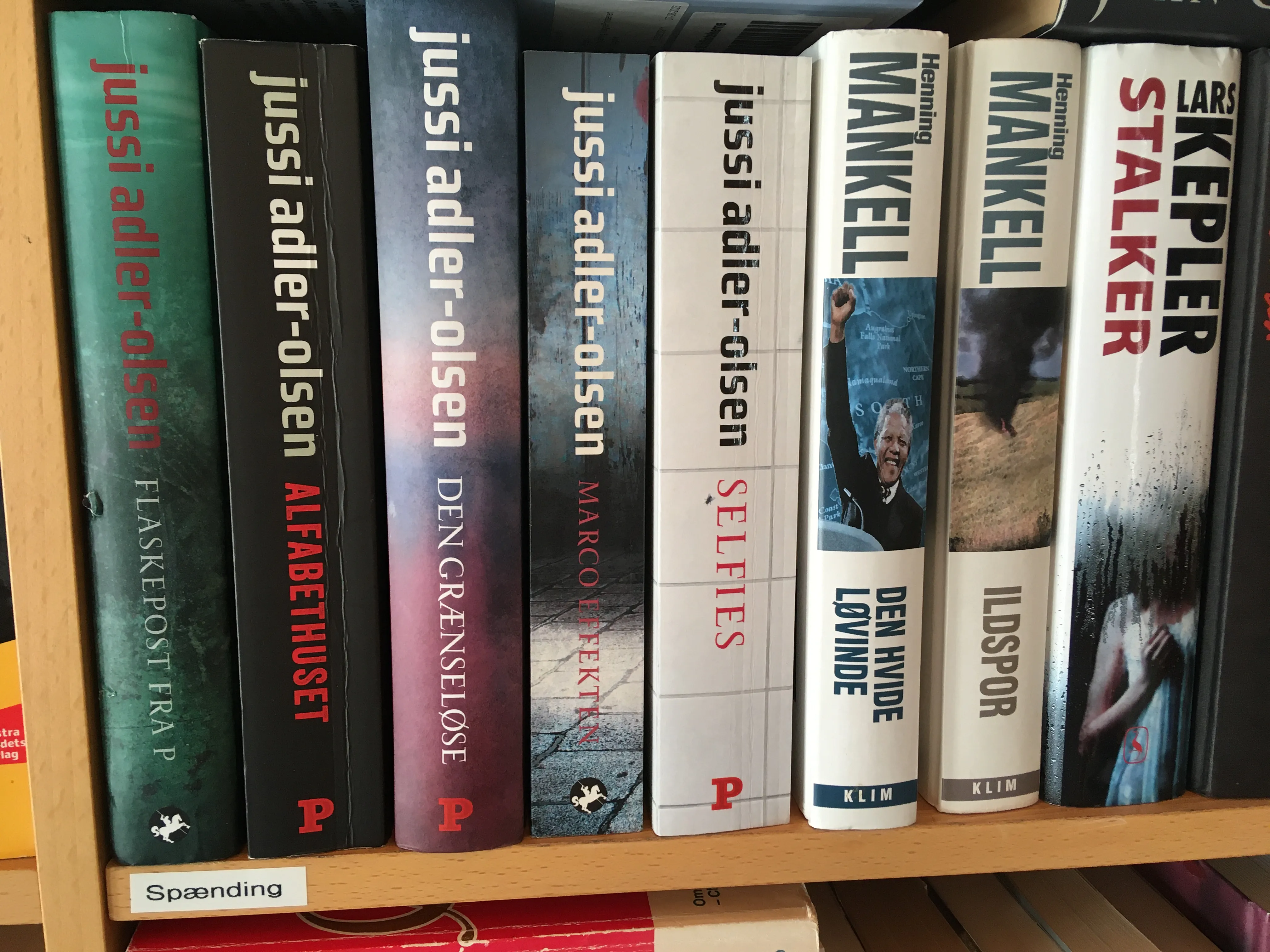 bagsiden af bøge i reol